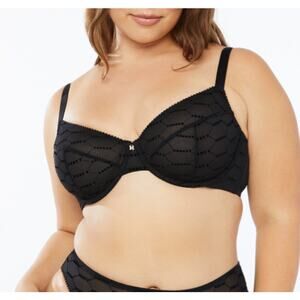 Savage x Fenty Flocked Logo Demi Bra, 40C